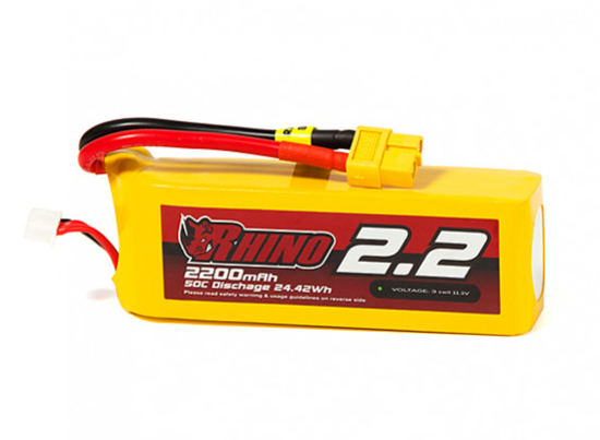 Obrázek Baterie Li-Po Rhino 2200mAh 3S 50C XT60