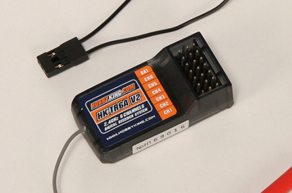 Obrázek Přijímač HK T6A 6ch 2,4GHz V2 pro HK a Turnigy 9X