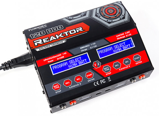 Obrázek Turnigy Reaktor 120 DUO 2x120W (240W) Balance Charger AC/DC (EU Plug)