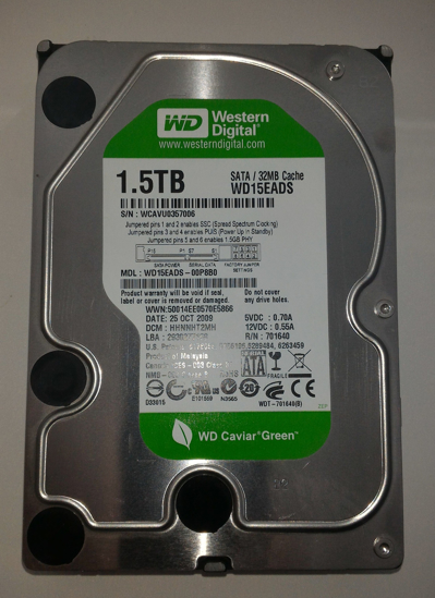 Obrázek HDD 1500GB Western Digital 1,5TB WD15EADS S-ATA 3.5"