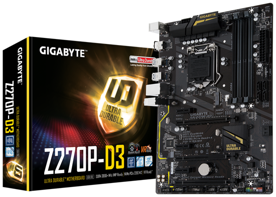 Obrázek Základní deska Gigabyte GA-Z270P-D3 1.0, DDR4, PCIe Gen3 x4, SATA