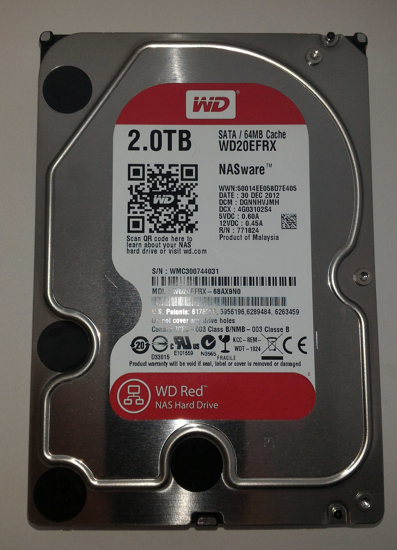 Obrázek HDD Western Digital RED 2TB SATA Hard Drive WD20EFRX 3,5" for NAS storage