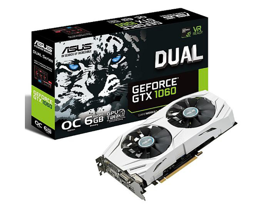 Obrázek ASUS GeForce GTX 1060 DUAL-GTX1060-6G, 6GB GDDR5