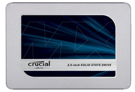 Picture of Crucial SSD 500GB MX500 SATA III 2.5" 3D TLC 7mm (čtení/zápis: 560/510MB/s; 95/90K IOPS) + 9.5mm adaptér