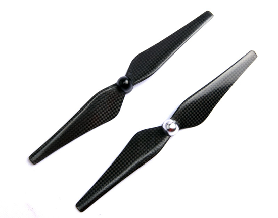Obrázek 9.4x 4.3 inch / 9443 3K Carbon Propeller Set (one CW, one CCW) W/ self-lock nut for DJI Phantom V2