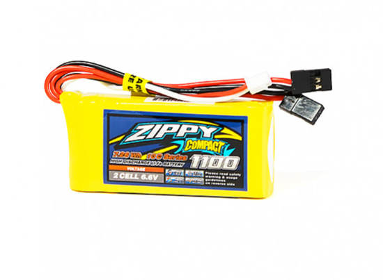 Picture of Zippy Compact 1100mAh 6.6V 10C LiFePo4 Receiver Pack