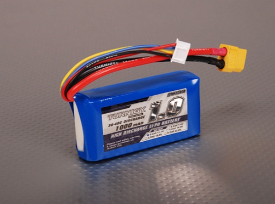 Obrázek Baterie Li-Po Turnigy 1000mAh 3S 30C XT60